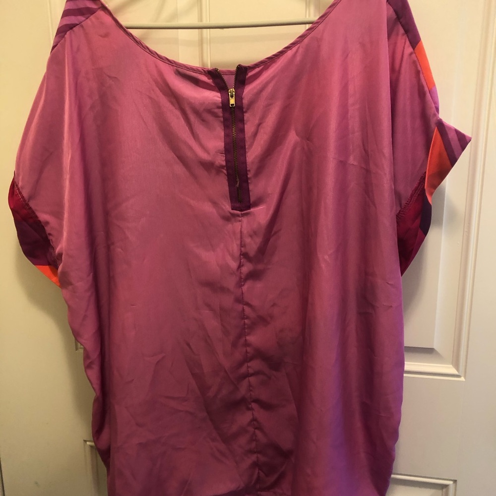 Multi-Colored Plus Sized Blouse - Picture 2 of 2